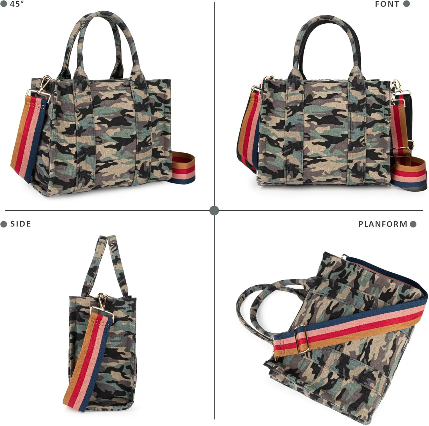 Canvas Tote Bag for Women Top Handle Handbag Crossbody Tote Bag for Women