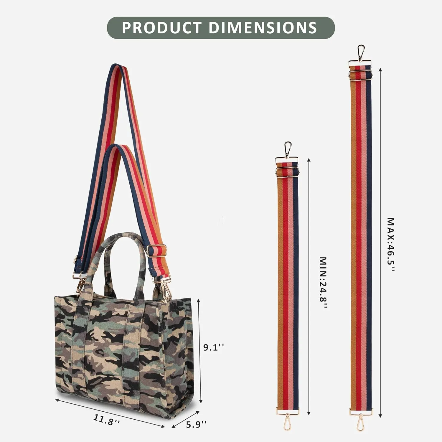 Canvas Tote Bag for Women Top Handle Handbag Crossbody Tote Bag for Women