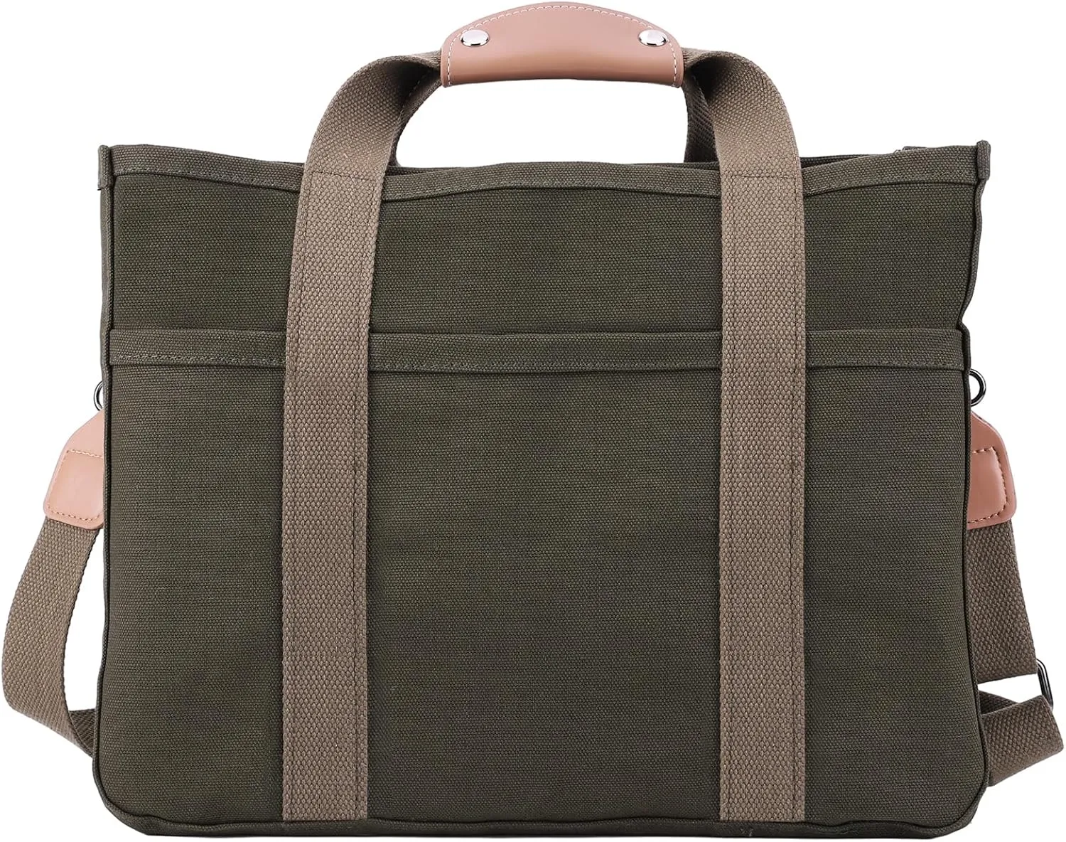 Canvas Tote With Multi Pockets for Women - Handbag, Mommy Bag, Casual Shoulder Crossbody With Compartments