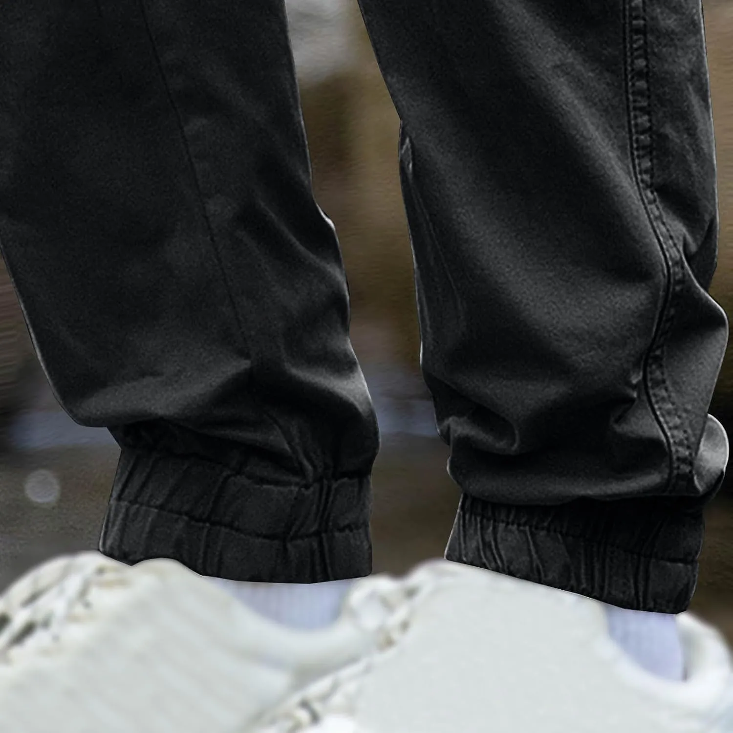Cargo Jeans for Men Slim Fit Straight Leg Tactical Pants Rugged Flex Relaxed Fit Canvas Cargo Work Pant Ripstop Pant