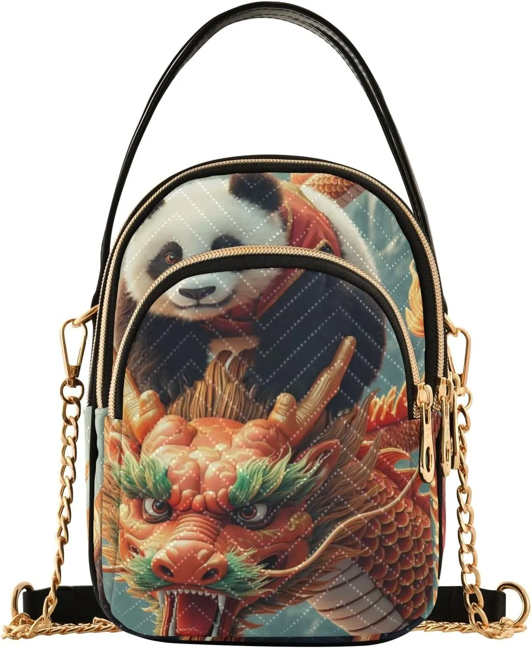 Cartoon Quilted Crossbody Bag Small Shoulder Purse Women's Handbags Phone Purse with Chain