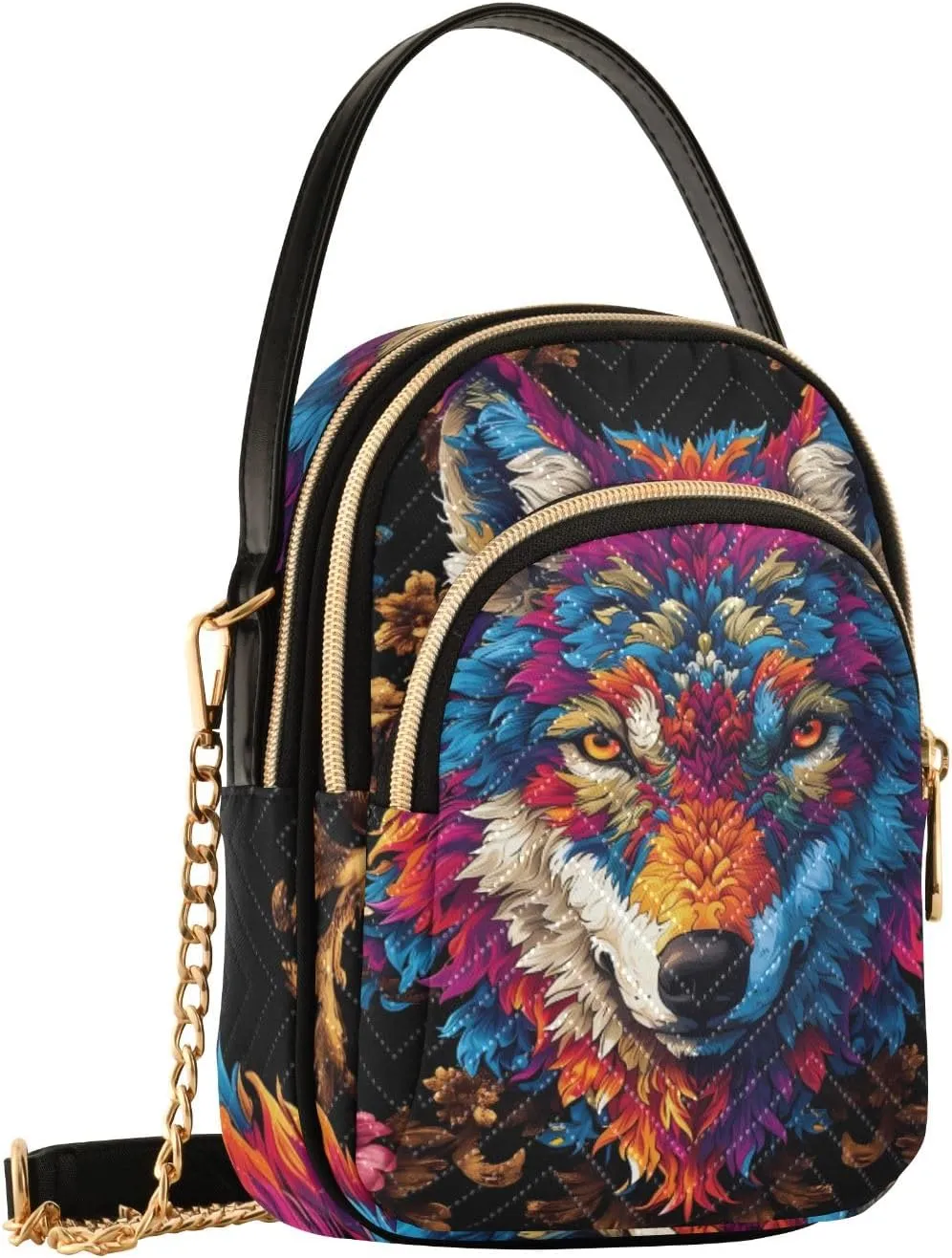 Cartoon Quilted Crossbody Bag Small Shoulder Purse Women's Handbags Phone Purse with Chain