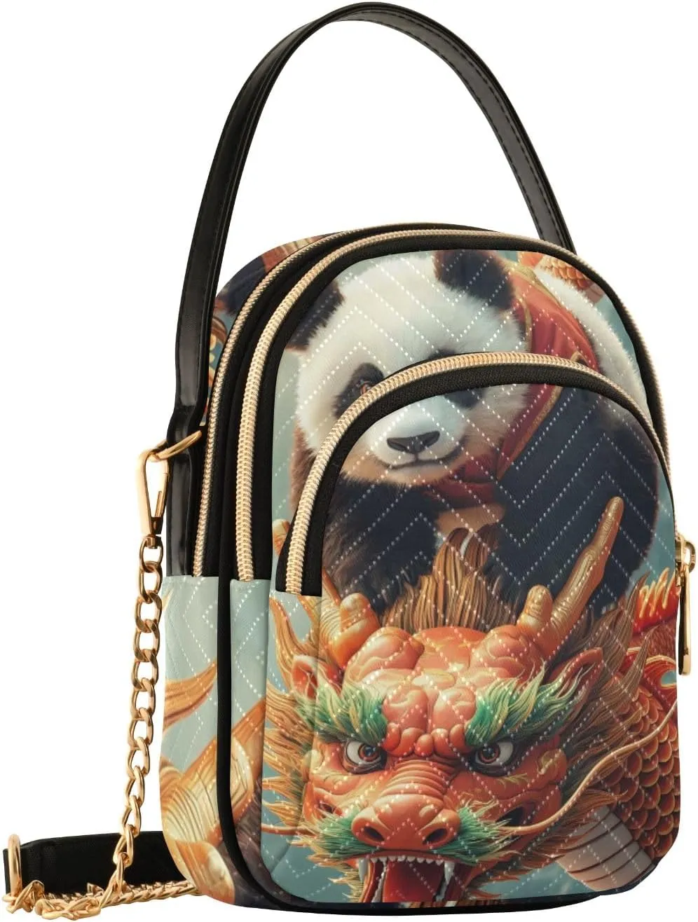 Cartoon Quilted Crossbody Bag Small Shoulder Purse Women's Handbags Phone Purse with Chain