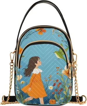 Cartoon Quilted Crossbody Bag Small Shoulder Purse Women's Handbags Phone Purse with Chain