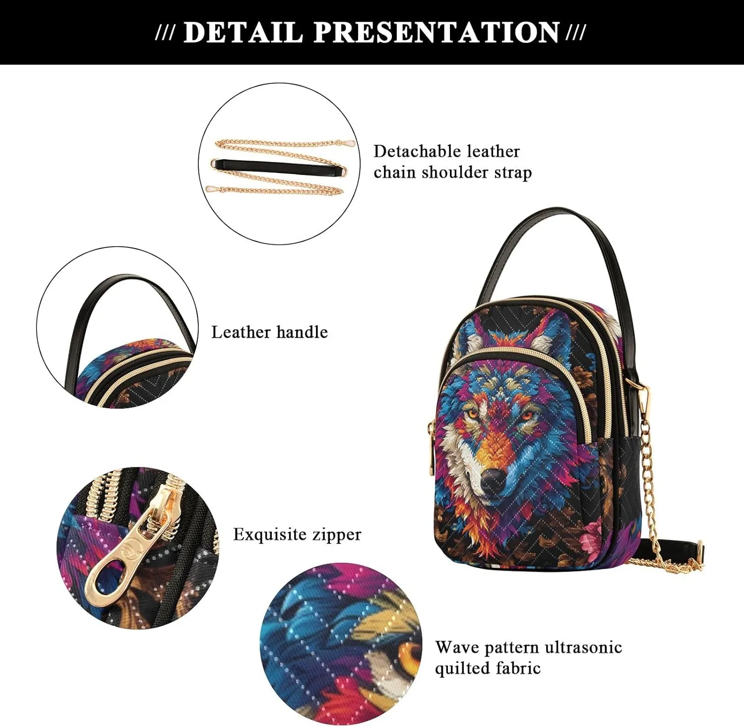 Cartoon Quilted Crossbody Bag Small Shoulder Purse Women's Handbags Phone Purse with Chain
