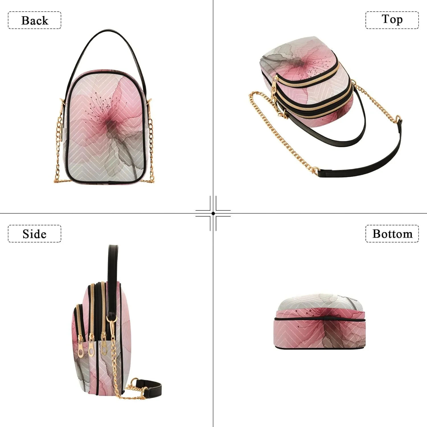 Cartoon Quilted Crossbody Bag Small Shoulder Purse Women's Handbags Phone Purse with Chain