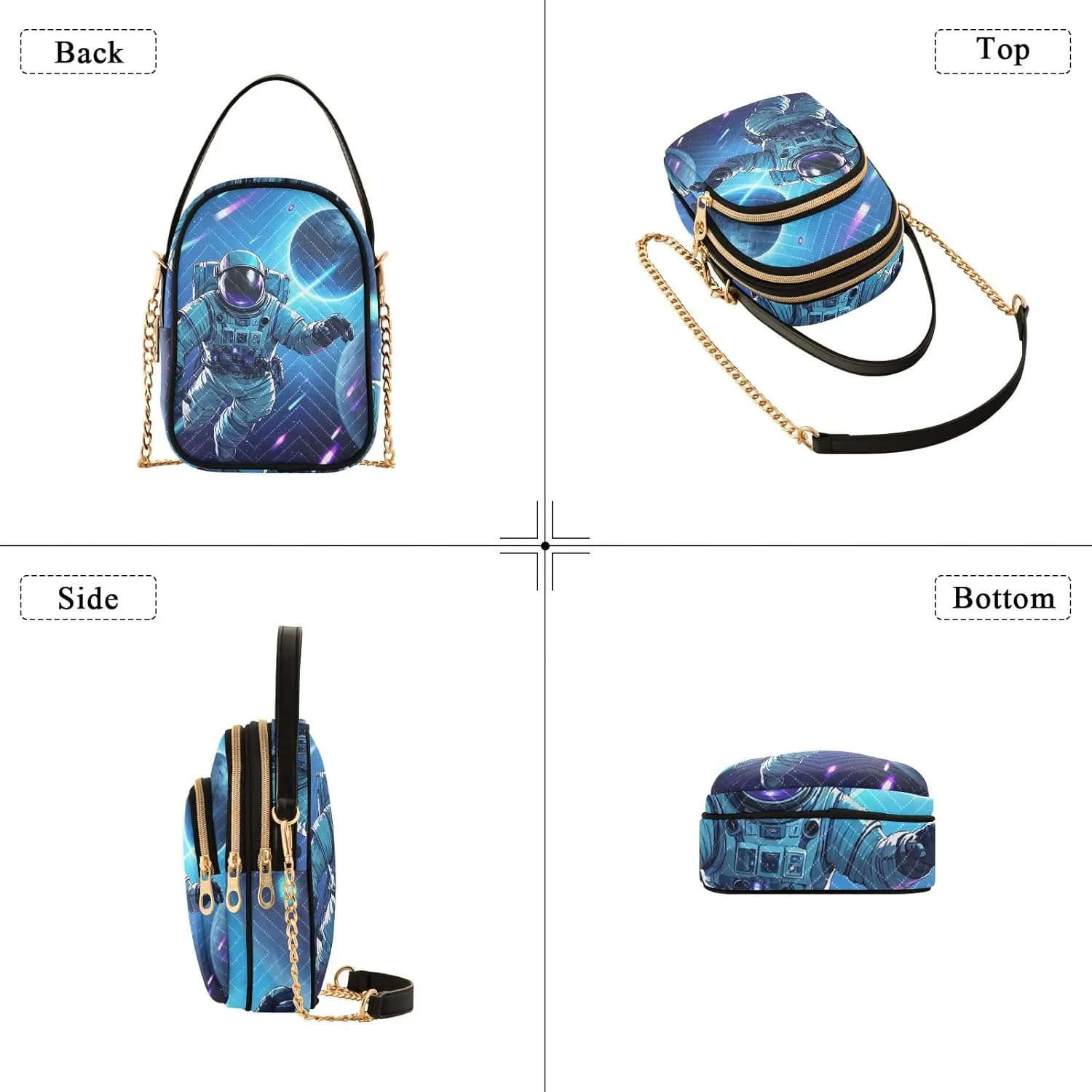 Cartoon Small Handbag Crossbody Bag for Women Quilted Bags Shoulder Purse Phone Wallet Chain Bag