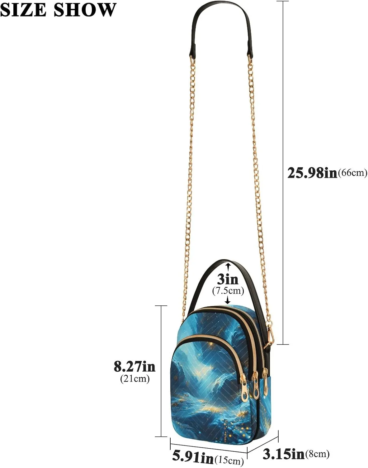 Cartoon Small Handbag Crossbody Bag for Women Quilted Bags Shoulder Purse Phone Wallet Chain Bag