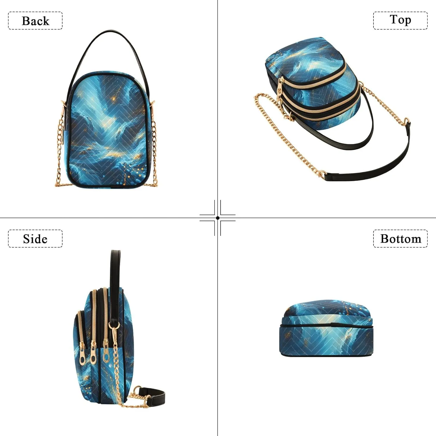 Cartoon Small Handbag Crossbody Bag for Women Quilted Bags Shoulder Purse Phone Wallet Chain Bag