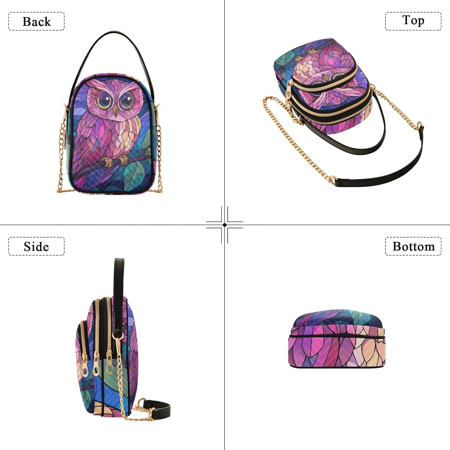Cartoon Women's Crossbody Bags Quilted Purse with Chain Phone Purse Handbag