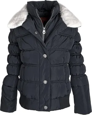 Catherine Malandrino Little Girls Down Alternative Winter Puffer Jacket Coat - Black (Size 4)