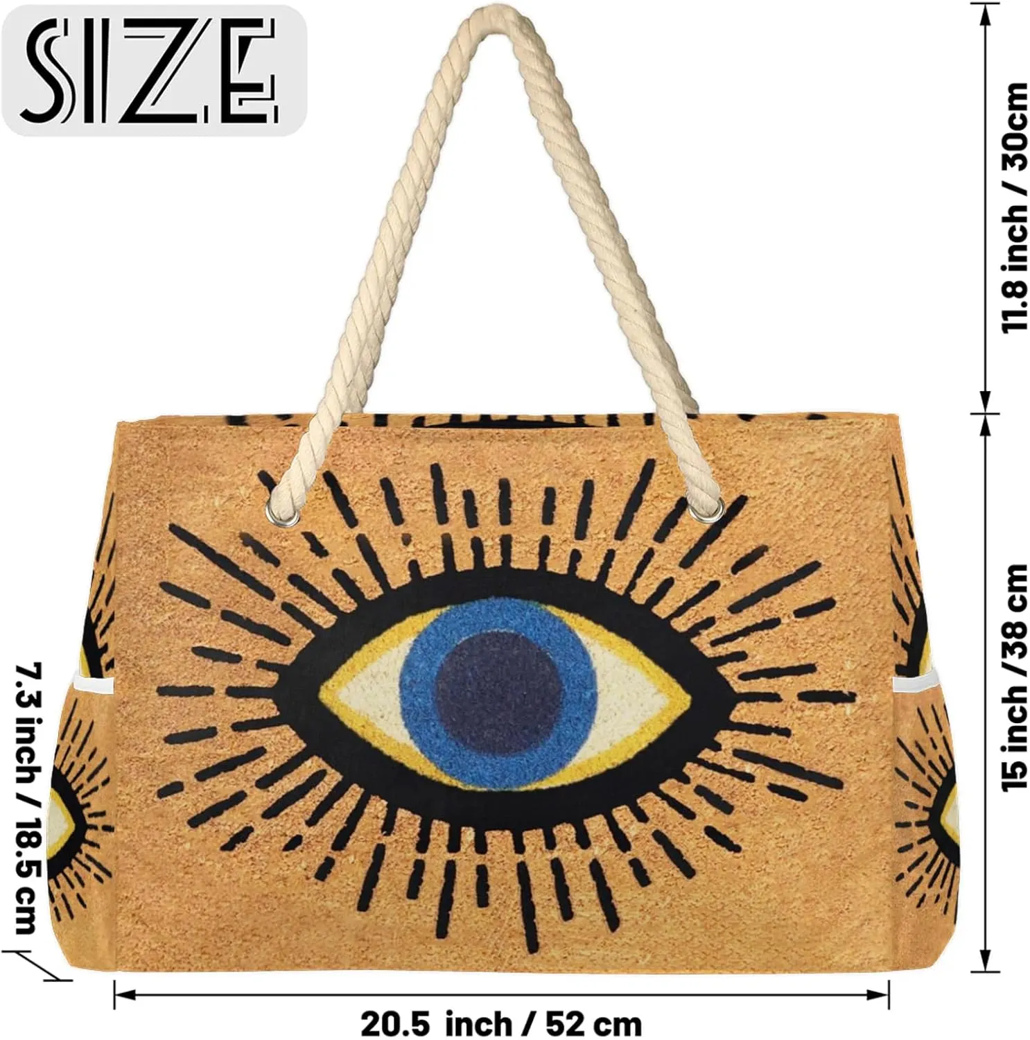 cfpolar Beach Bag Large Beach Tote Bag Travel Tote Bags Top Zipper Closure Pool Bag