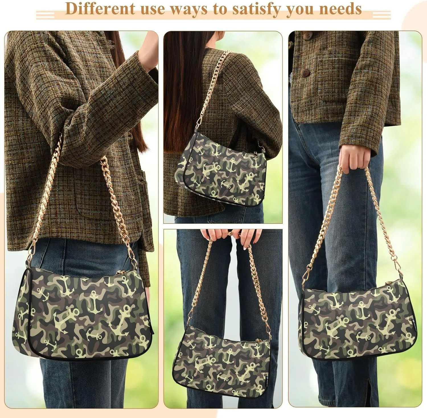 Chain Shoulder Bag Tote Handbag Purse for Women