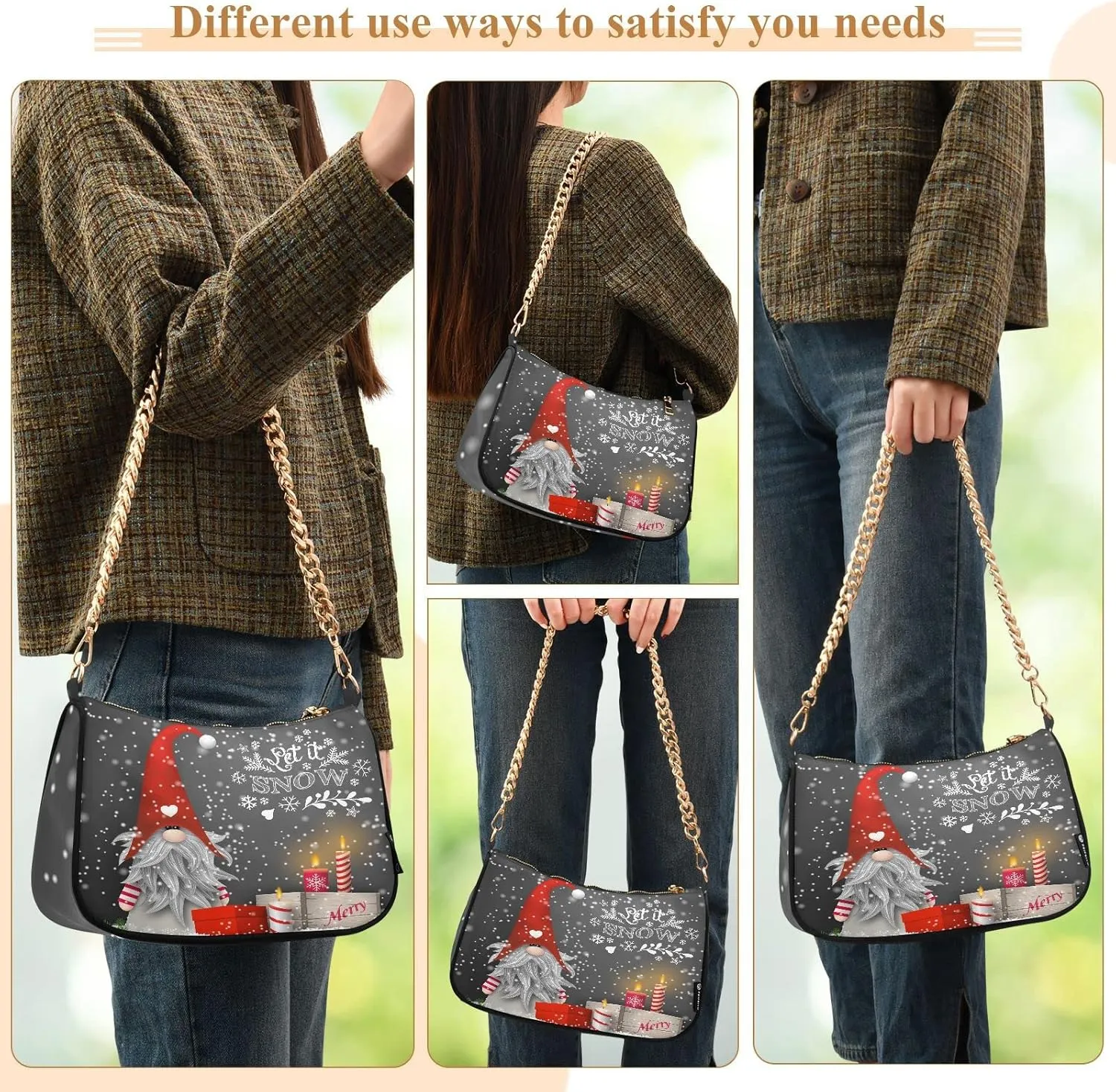 Chain Shoulder Bag Tote Handbag Purse for Women
