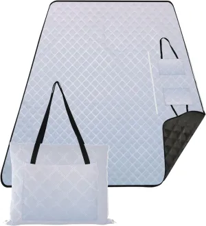CHIFIGNO Magnolia Light Steel Blue Gradient Beach Blanket Waterproof Sandproof Outdoor Blanket Camping Mat Picnic Supplies Foldable Mat 80" x 60"