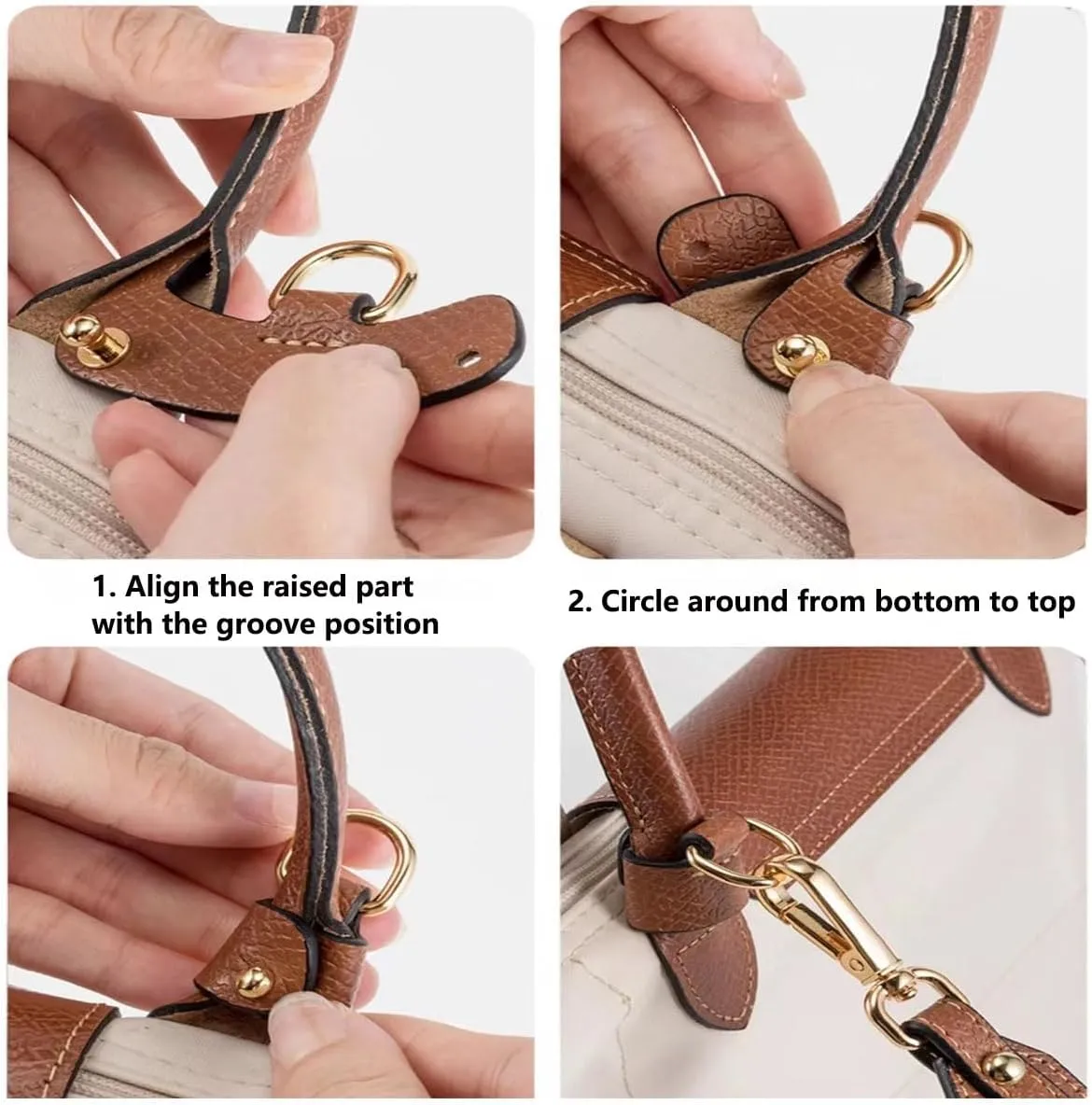 Chispee Bag Strap Set Leather Shoulder Strap Set Bag Transformation Purse Strap Extender Leather Purse Straps Replacement for Crossbody Bag (Dark Green