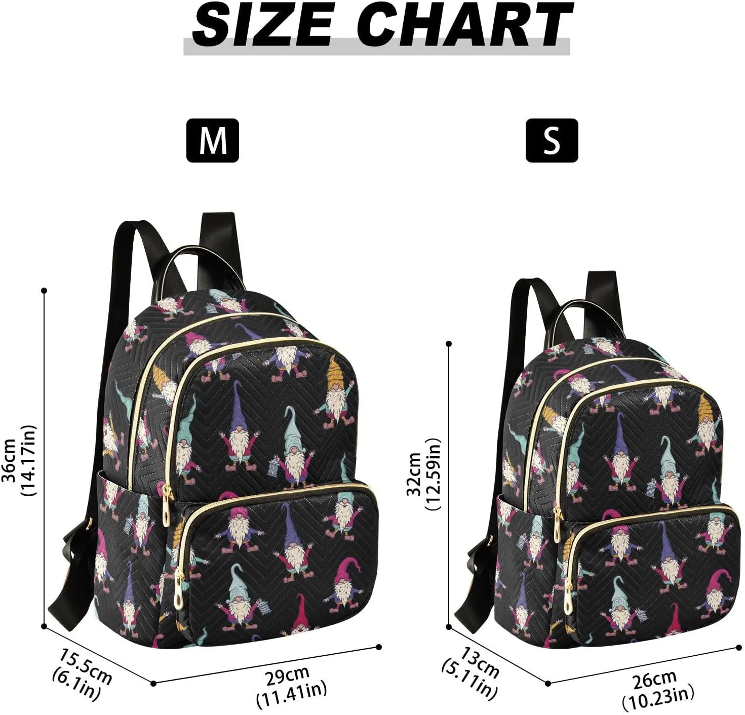 Christmas Gnome Mini Backpack for Women, Travel Backpack Purse for Ladies Fashion Shoulder Bag Daypack Travel Bag