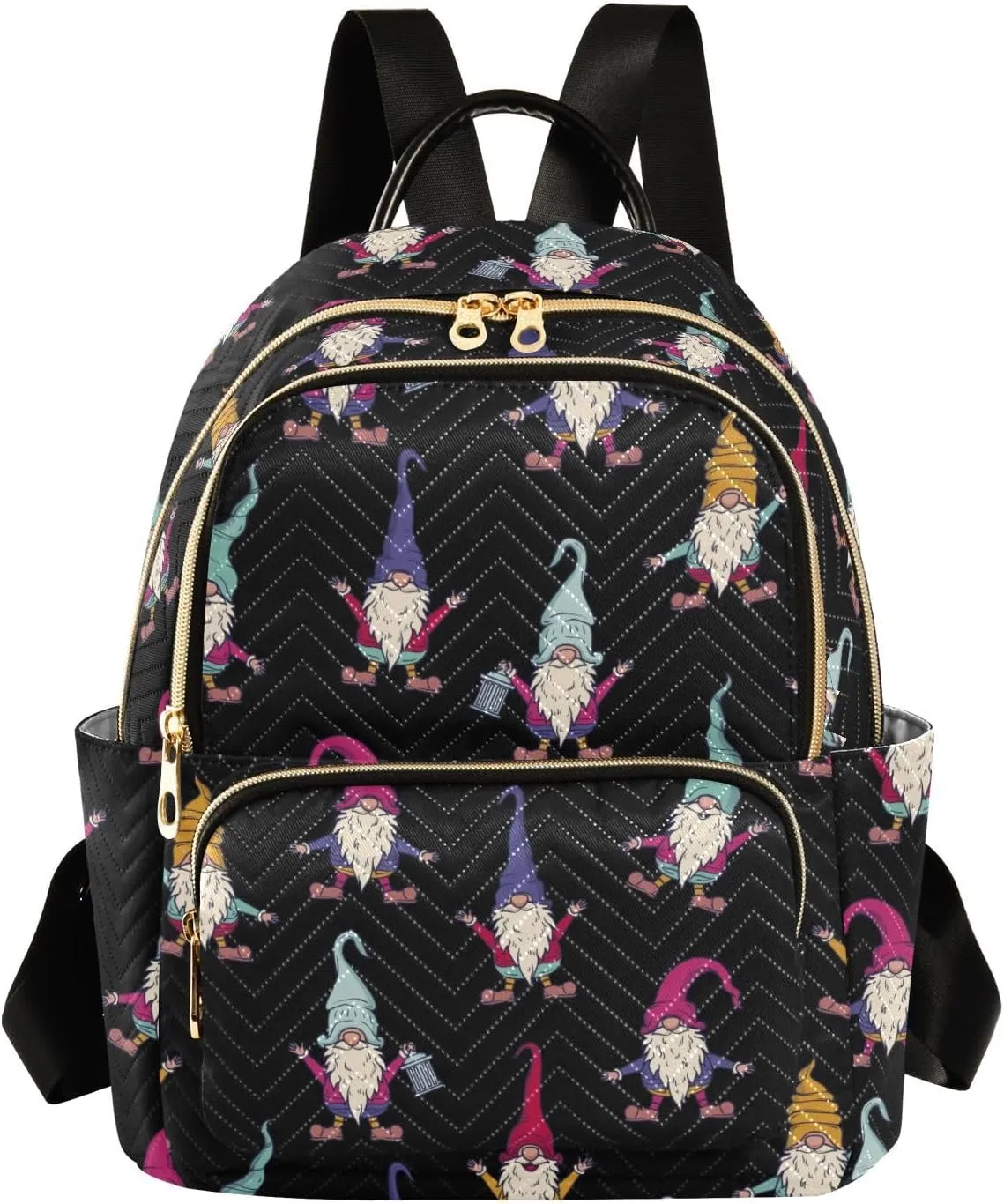 Christmas Gnome Mini Backpack for Women, Travel Backpack Purse for Ladies Fashion Shoulder Bag Daypack Travel Bag