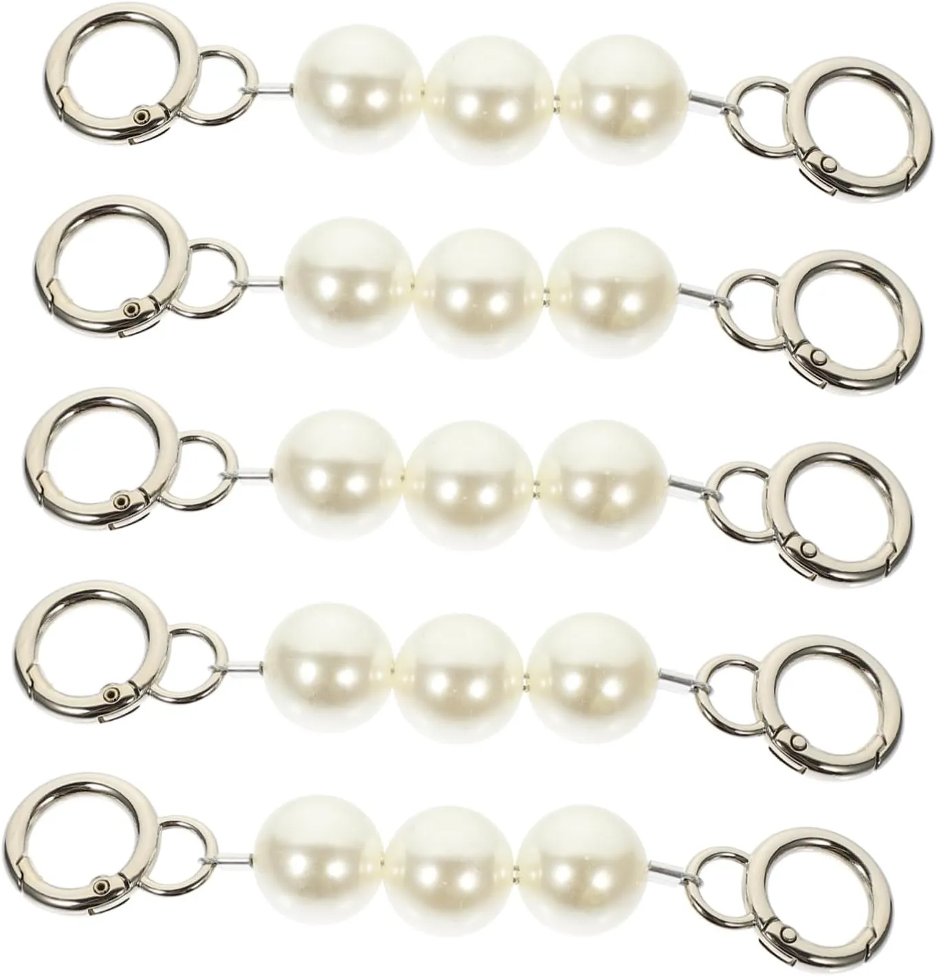 CIMAXIC 5Pcs Pearl Bag Chains for Handbag Extension Replaceable Clutches Handle Stylish Accessories for Styles for Handbags and Shoulder Bags