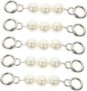 CIMAXIC 5Pcs Pearl Bag Chains for Handbag Extension Replaceable Clutches Handle Stylish Accessories for Styles for Handbags and Shoulder Bags
