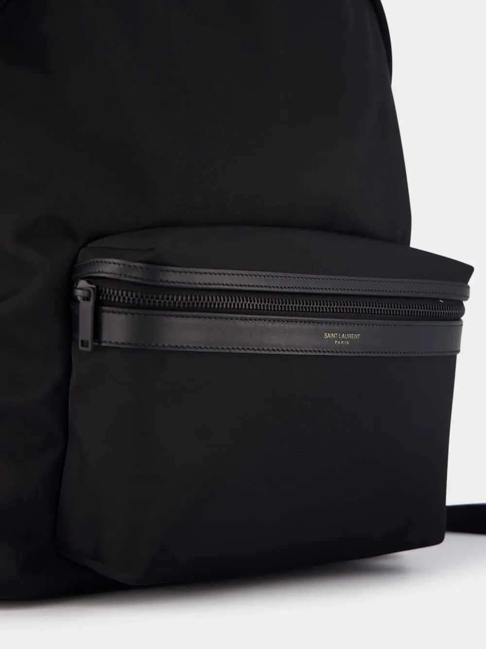 City Leather-Trimmed Backpack