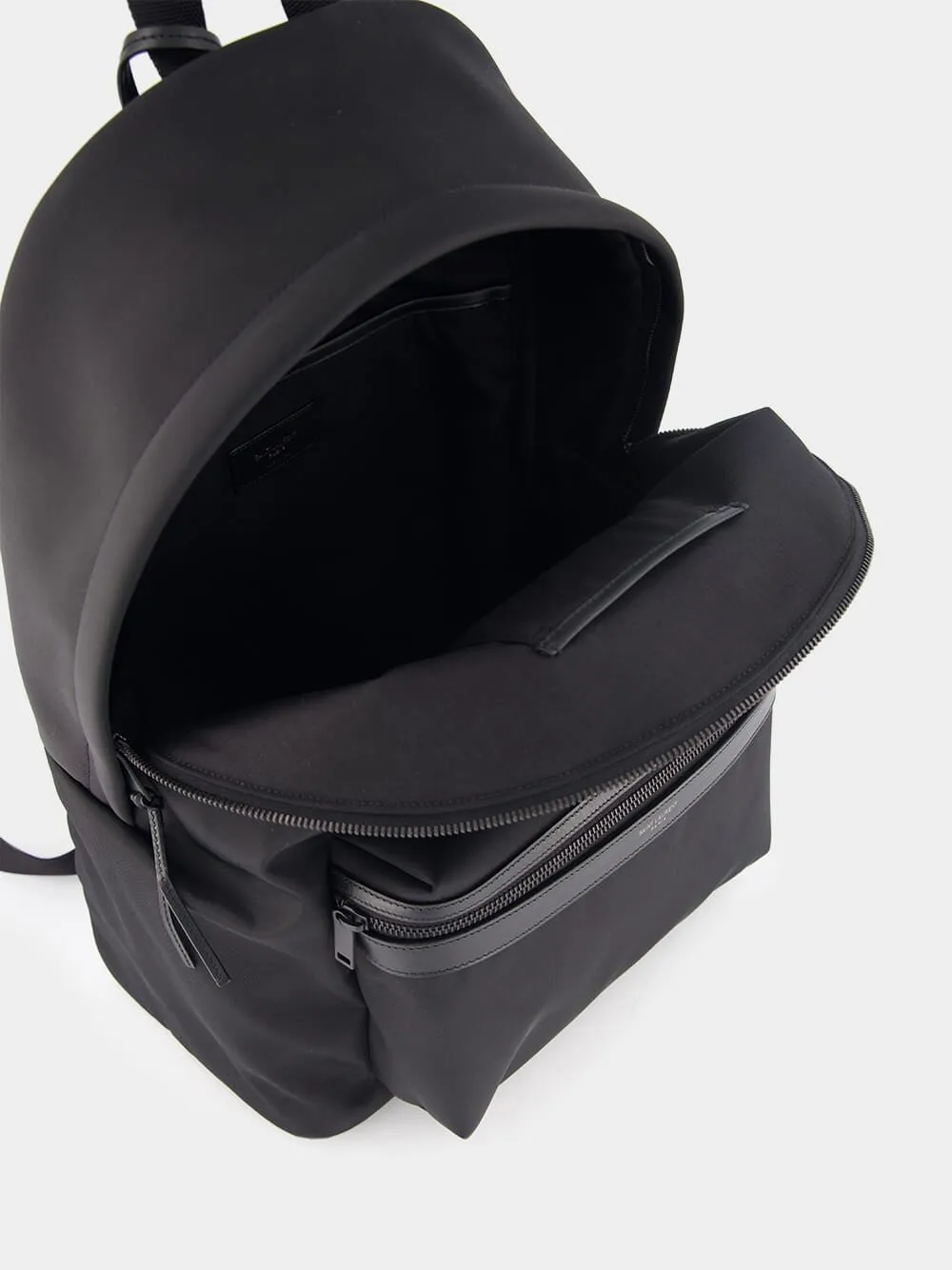 City Leather-Trimmed Backpack
