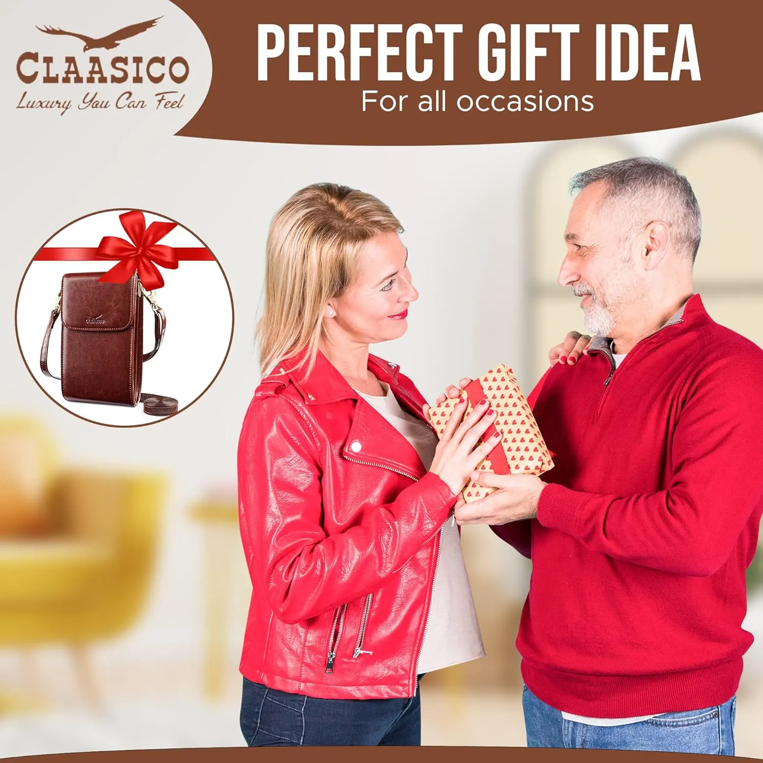 Classico Small Crossbody Phone Purse for Women - Crossbody Bag Wallet for Phone, Cards, Accessories