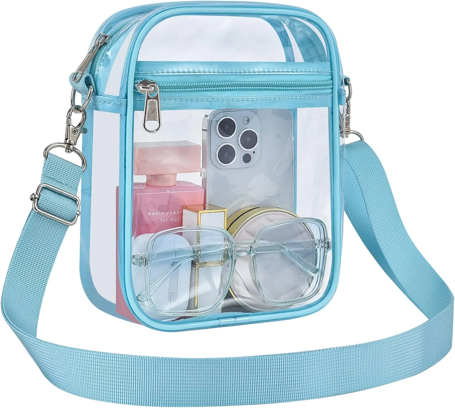 Clear Bag for Stadium Events - Small Purse, Mini Sport Fan Handbag for Concert, Work, Travel