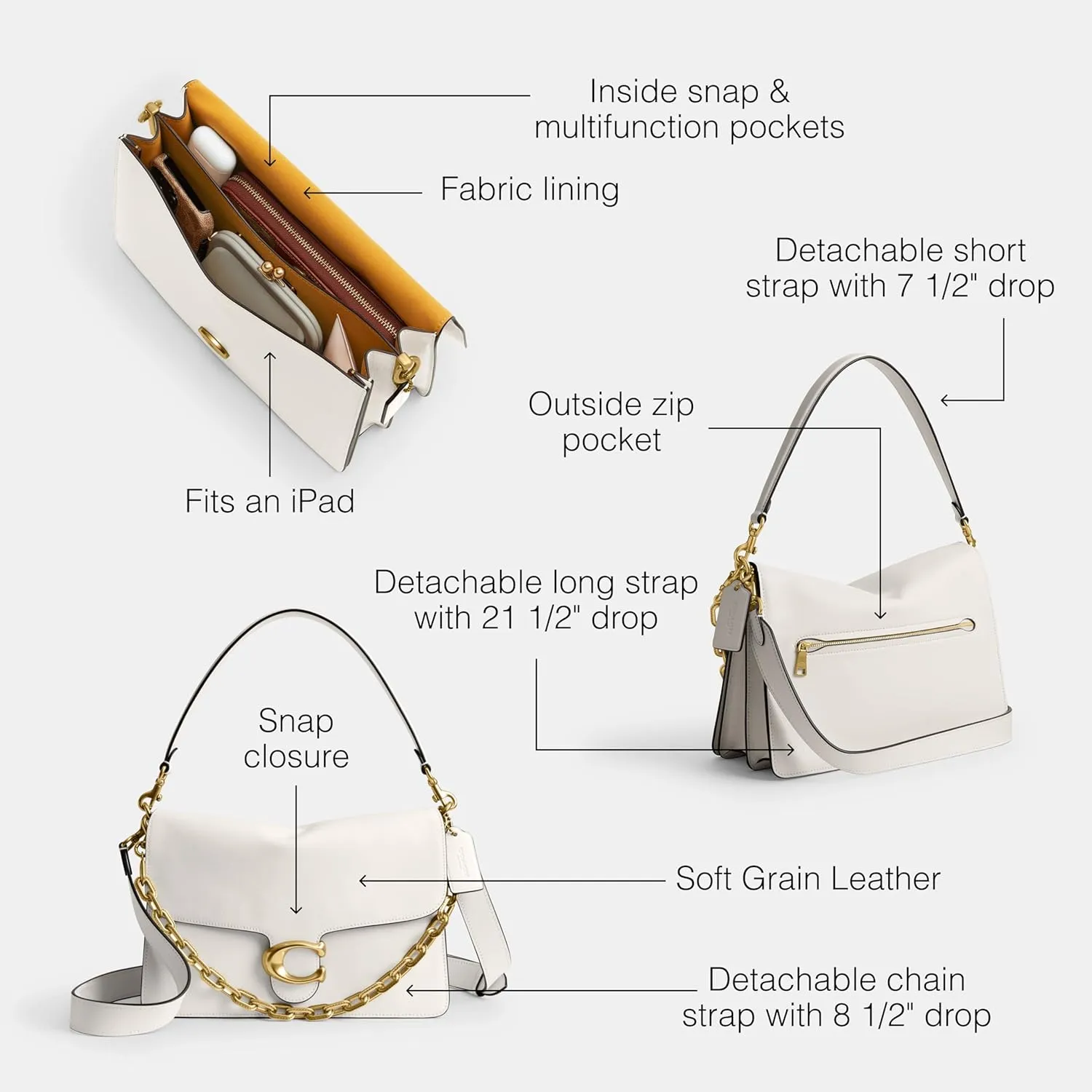 Coach Chain Tabby Shoulder Bag 30