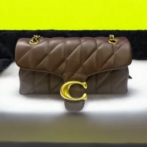 Coach Quilted Tabby Shoulder Bag (H13  x L25 x 7 cm)