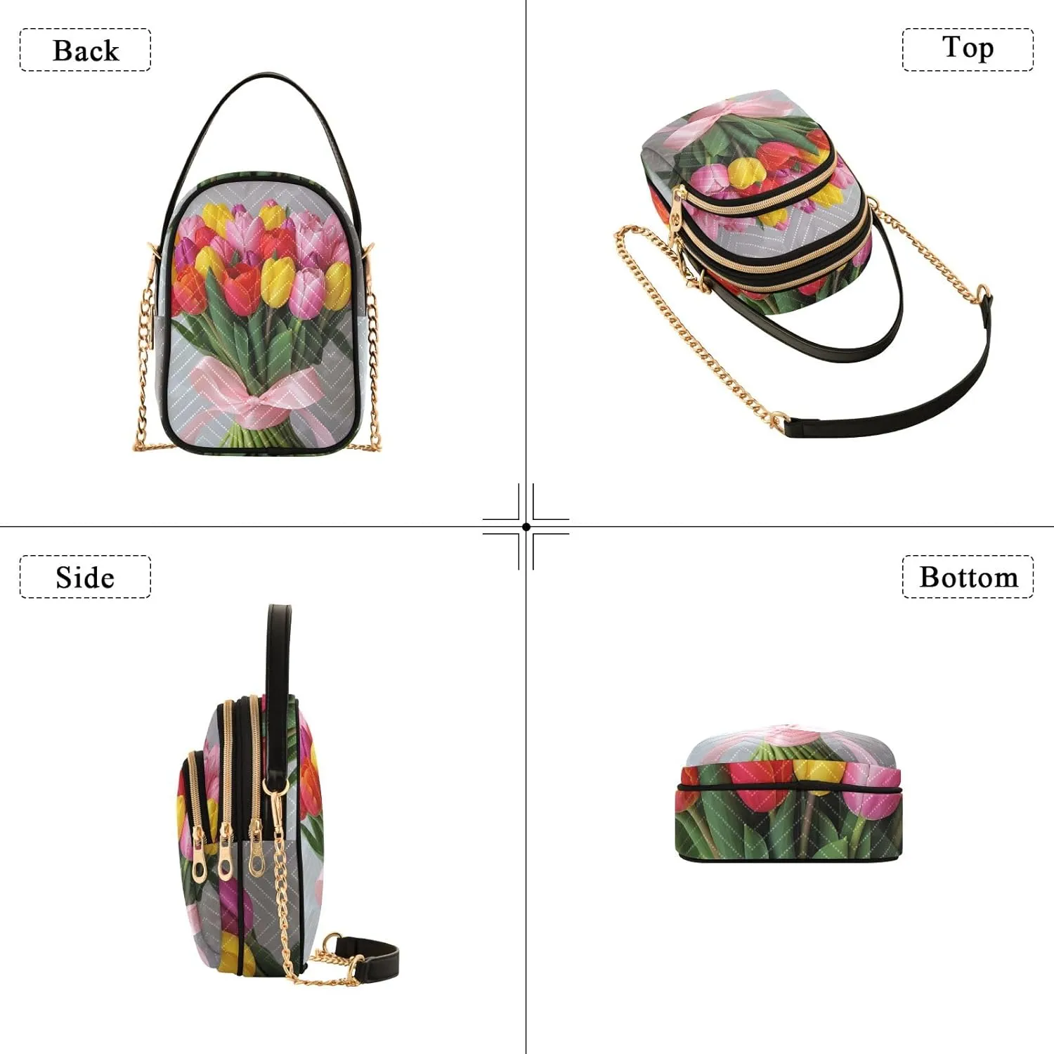 Colorful Small Handbag Crossbody Bag for Women Quilted Bags Shoulder Purse Phone Wallet Chain Bag