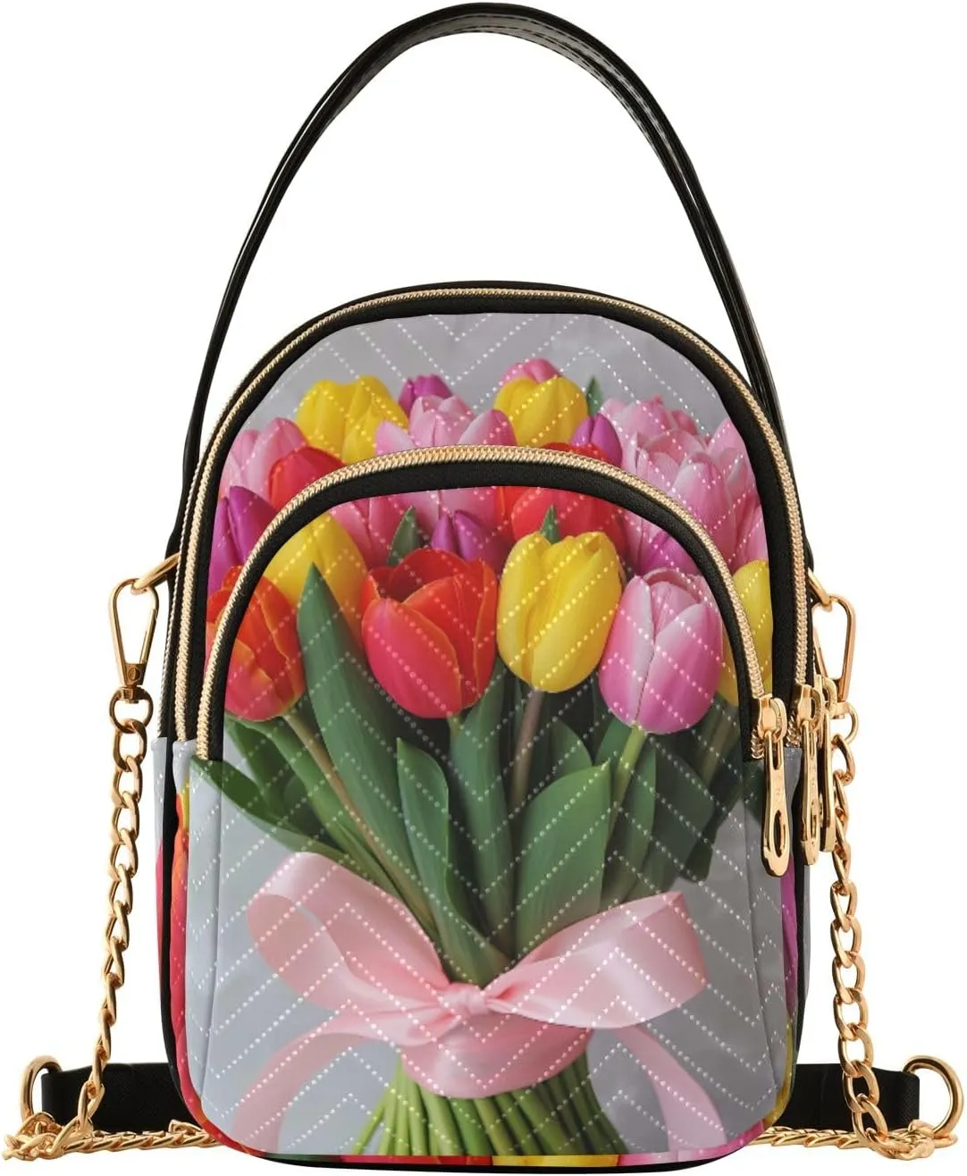 Colorful Small Handbag Crossbody Bag for Women Quilted Bags Shoulder Purse Phone Wallet Chain Bag