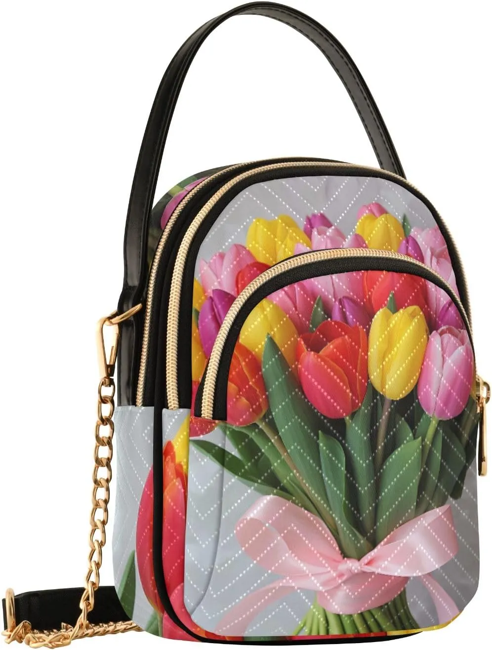 Colorful Small Handbag Crossbody Bag for Women Quilted Bags Shoulder Purse Phone Wallet Chain Bag