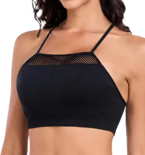 Coobie Women's Wireless Breeze Mesh Comfortable Racerback Bra 9170, No Underwire Seamless Push Up Everyday Bras