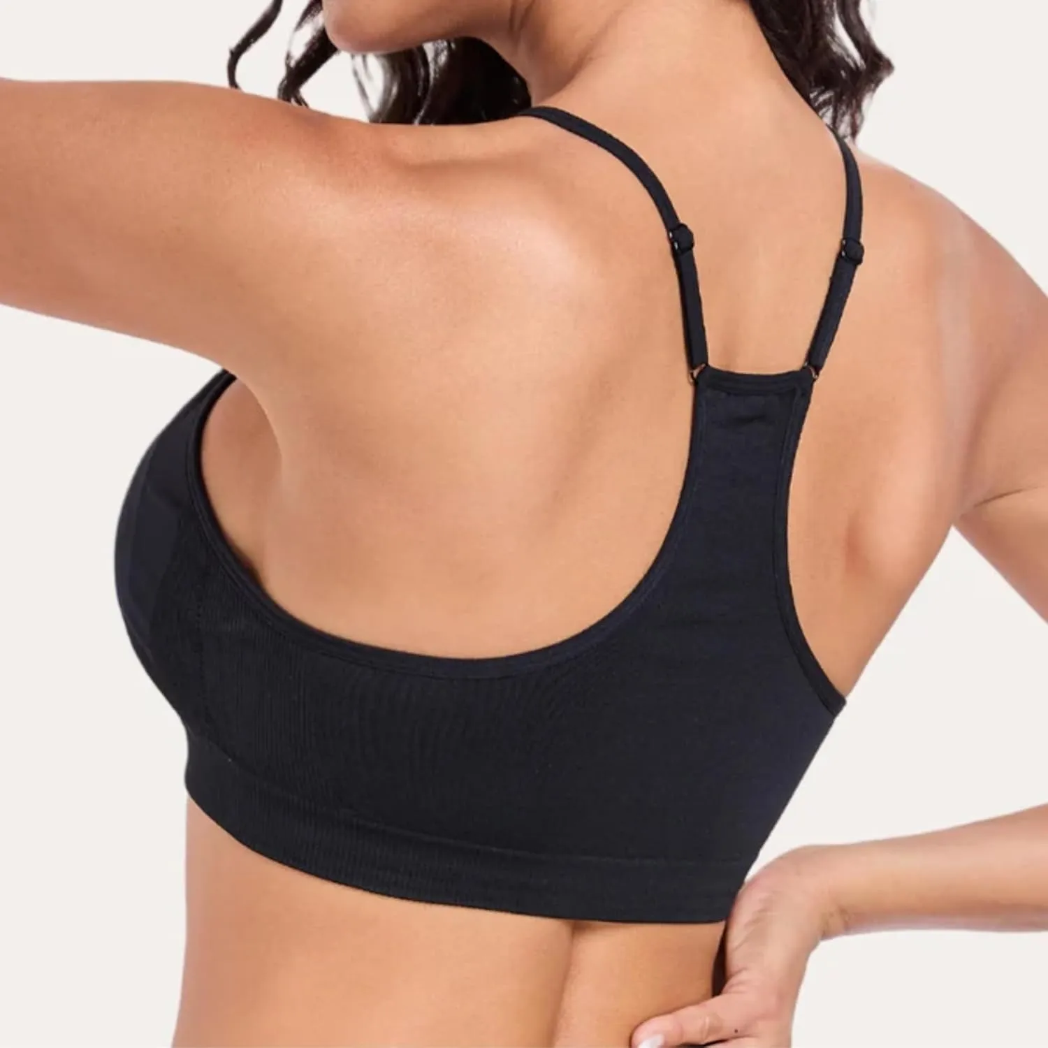 Coobie Women's Wireless Breeze Mesh Comfortable Racerback Bra 9170, No Underwire Seamless Push Up Everyday Bras