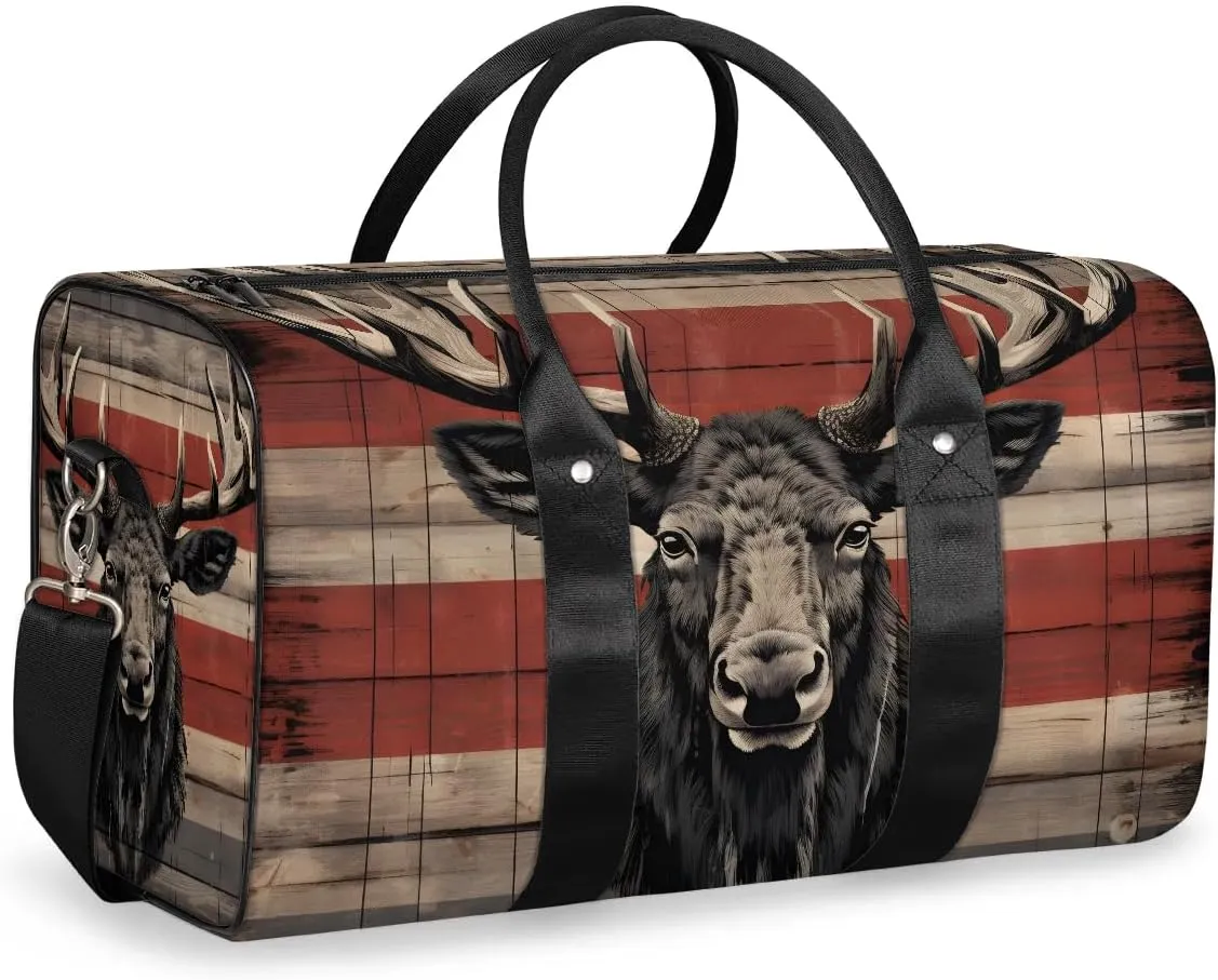Cool Deer Travel Duffel Bag for Women Men Waterproof Foldable Overnight Weekender Bag Large Capacity Sports Gym Bag