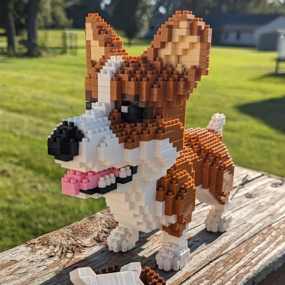 Corky Micro Building Block Dogs Mini Block Animal Dog Building Animal Set DIY 3D Block Toy Building Blocks for Kids Or Adult 1380 Pieces