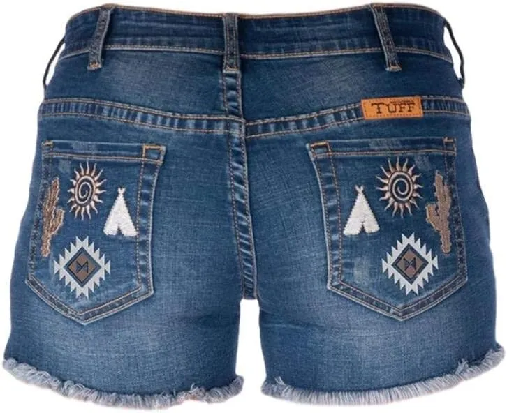 Cowgirl Tuff Western Shorts Womens Sun n' Fun Relaxed Medium SHSNFN