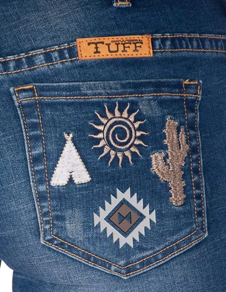 Cowgirl Tuff Western Shorts Womens Sun n' Fun Relaxed Medium SHSNFN