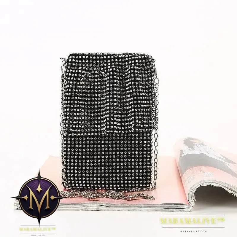 Creative Rhinestone Clutch Vertical Style Ladies