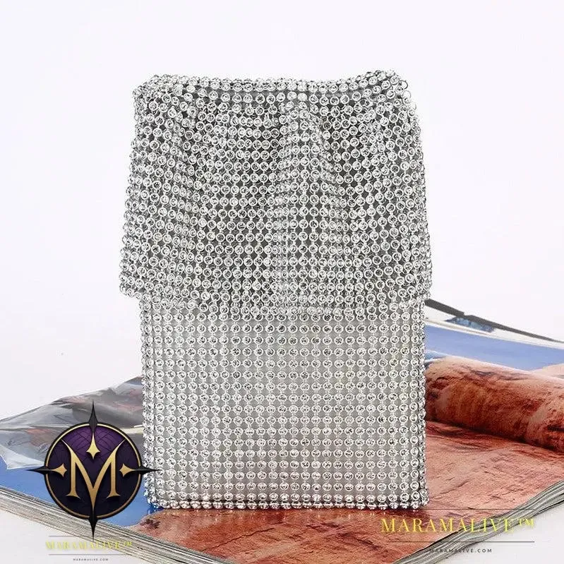 Creative Rhinestone Clutch Vertical Style Ladies
