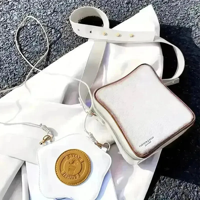 Creative Toast Bread and Fried Egg Shaped Bag