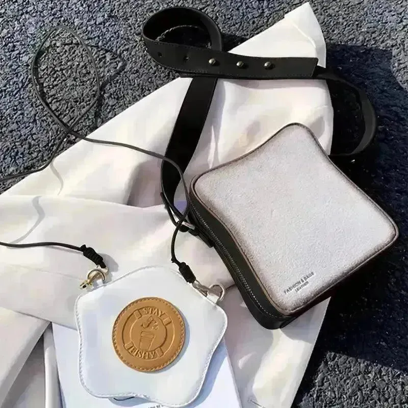 Creative Toast Bread and Fried Egg Shaped Bag
