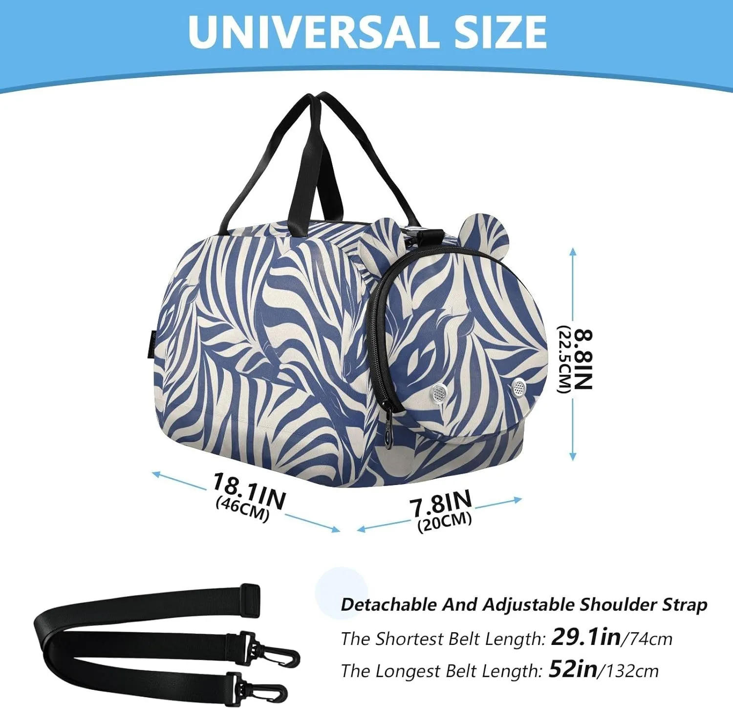 Cross Body Purse with Shoes Compartment Fashion Handbags for For Hiking Traveling