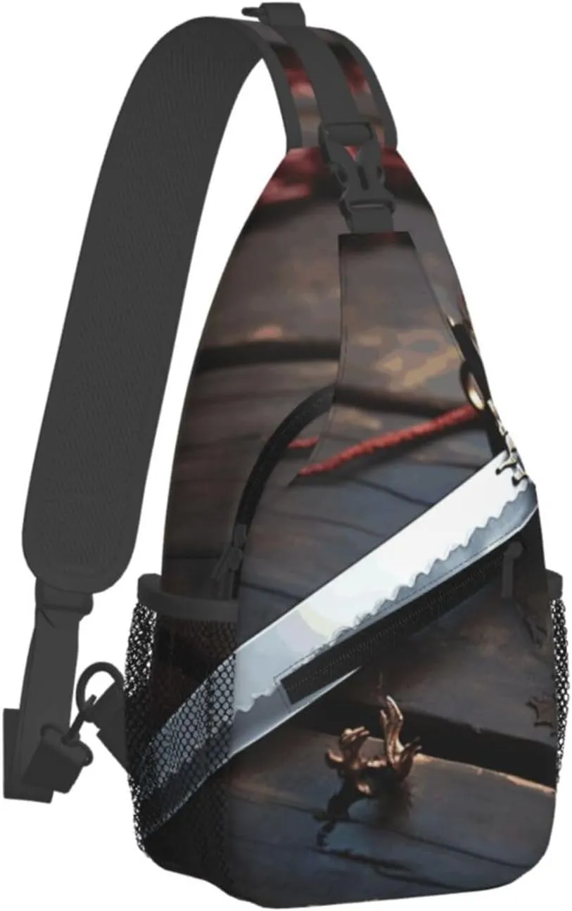 Cross Chest Bag Diagonally Sling Backpack Crossbody Shoulder Bag Labrador Sling Bag Travel Hiking Daypack