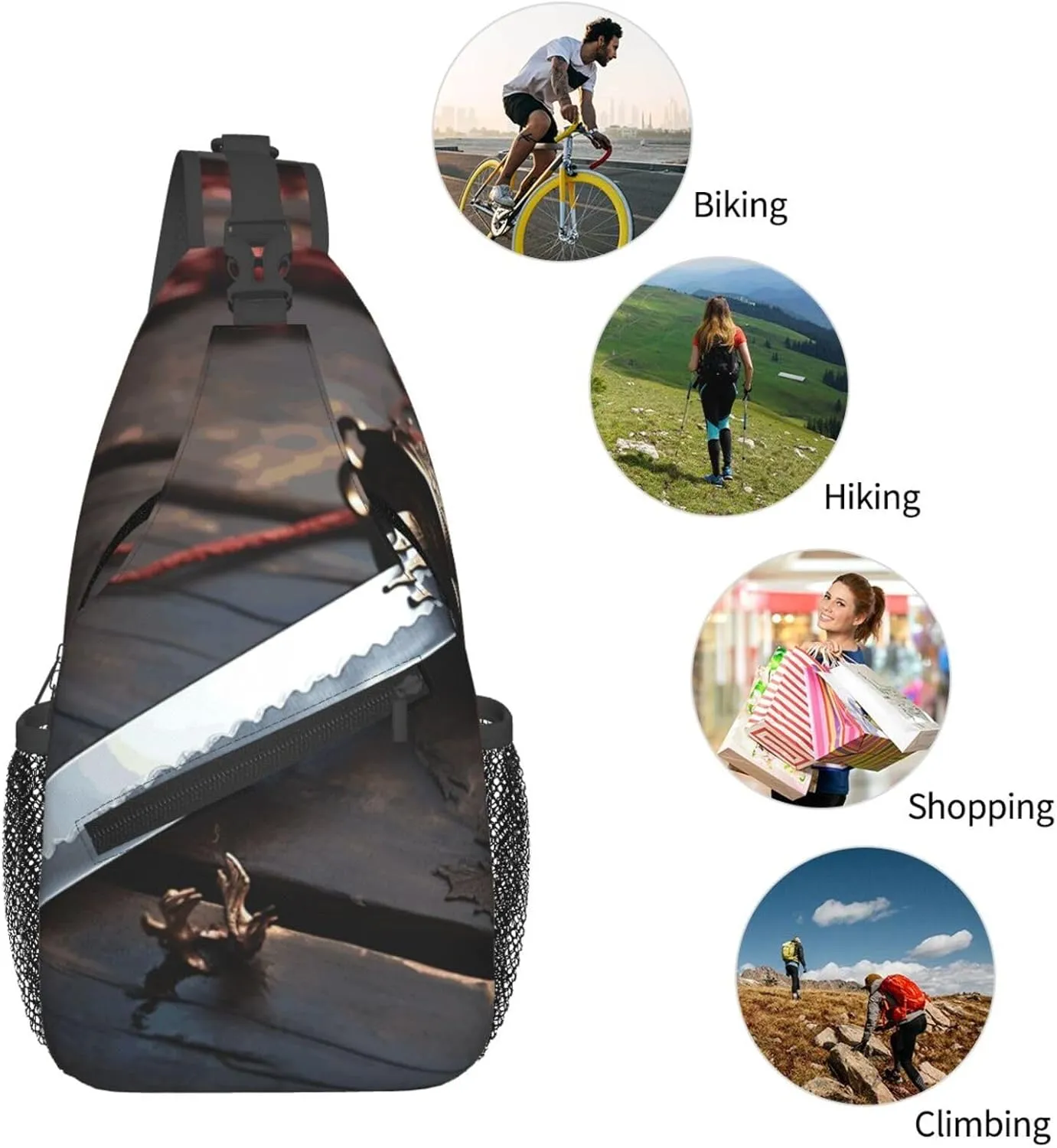 Cross Chest Bag Diagonally Sling Backpack Crossbody Shoulder Bag Labrador Sling Bag Travel Hiking Daypack