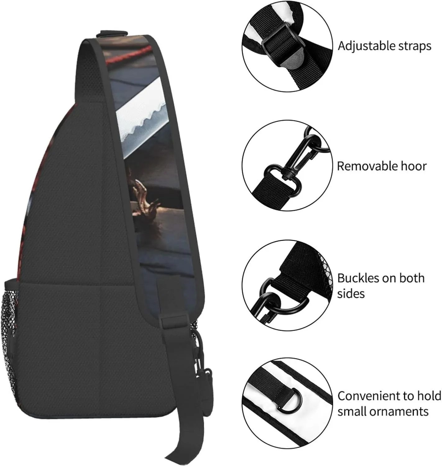 Cross Chest Bag Diagonally Sling Backpack Crossbody Shoulder Bag Labrador Sling Bag Travel Hiking Daypack