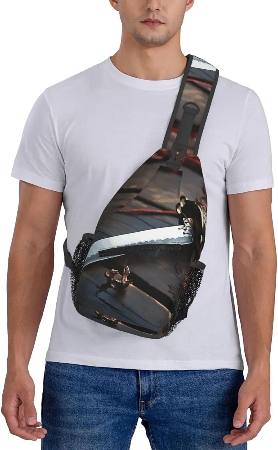 Cross Chest Bag Diagonally Sling Backpack Crossbody Shoulder Bag Labrador Sling Bag Travel Hiking Daypack