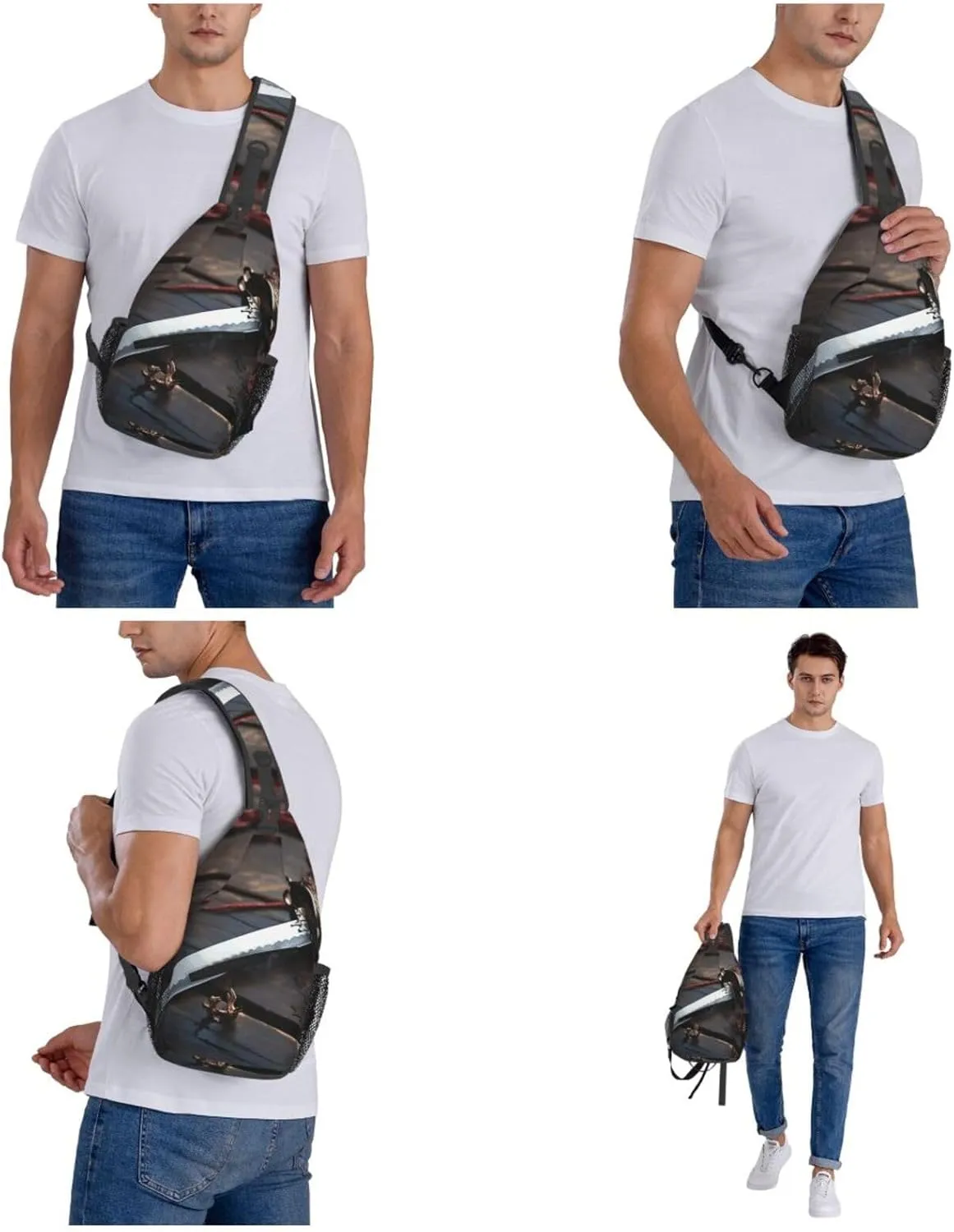 Cross Chest Bag Diagonally Sling Backpack Crossbody Shoulder Bag Labrador Sling Bag Travel Hiking Daypack