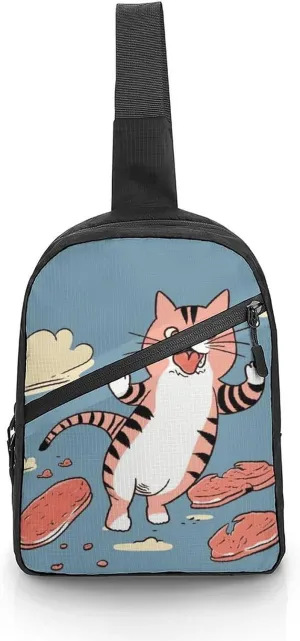 Crossbody Bag for Women Men Chest Bag Cartoon Santa Claus Sling Bag Crossbody Shoulder Bag Sling Backpack
